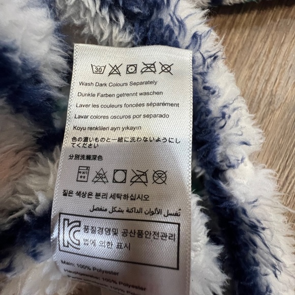 Joules Girls Fleece Quarter Zip Sweater Striped Sherpa Cozy Winter Sz 9-10 Y - Picture 5 of 13